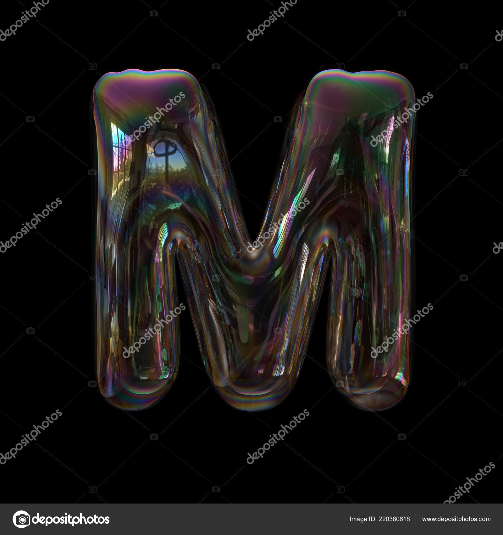 Soap Bubble Letter Capital Transparent Font Isolated Black Background Alphabet Stock Photo By C Chrisroll 220380618