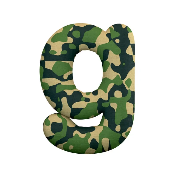 Army Letter Lowercase Camo Fonte Isolada Fundo Branco Este Alfabeto — Fotografia de Stock