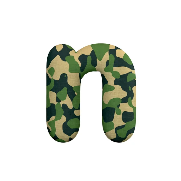 Army Letter Lower Case Camo Fonte Isolada Fundo Branco Este — Fotografia de Stock