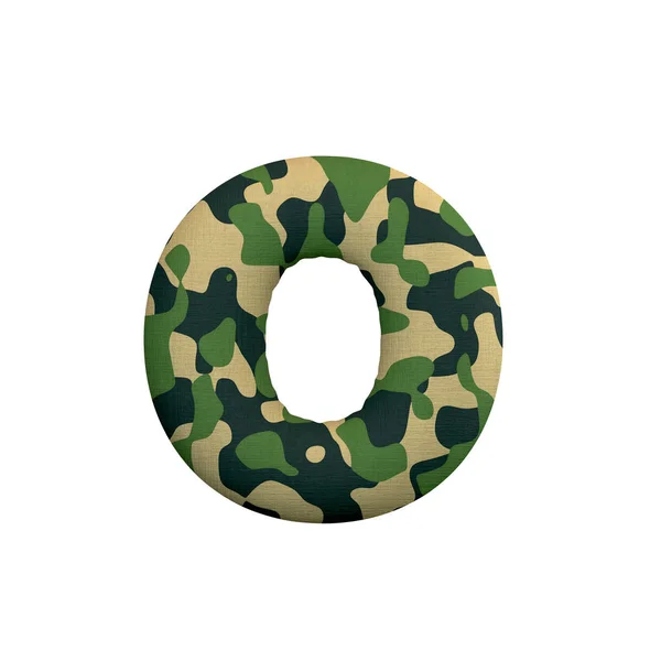 Army Letter Lowercase Camo Fonte Isolada Fundo Branco Este Alfabeto — Fotografia de Stock