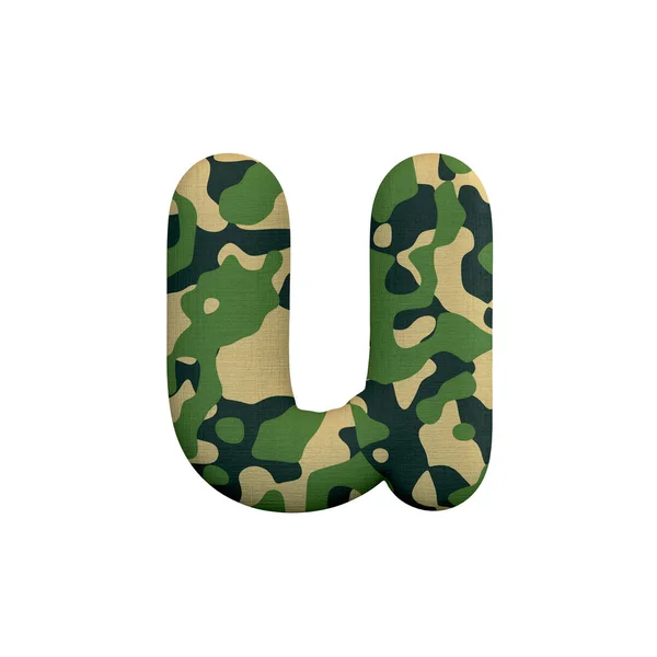 Army Letter Small Camo Fonte Isolada Fundo Branco Este Alfabeto — Fotografia de Stock