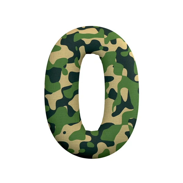 Exército Número Camo Dígito Isolado Fundo Branco Este Alfabeto Perfeito — Fotografia de Stock