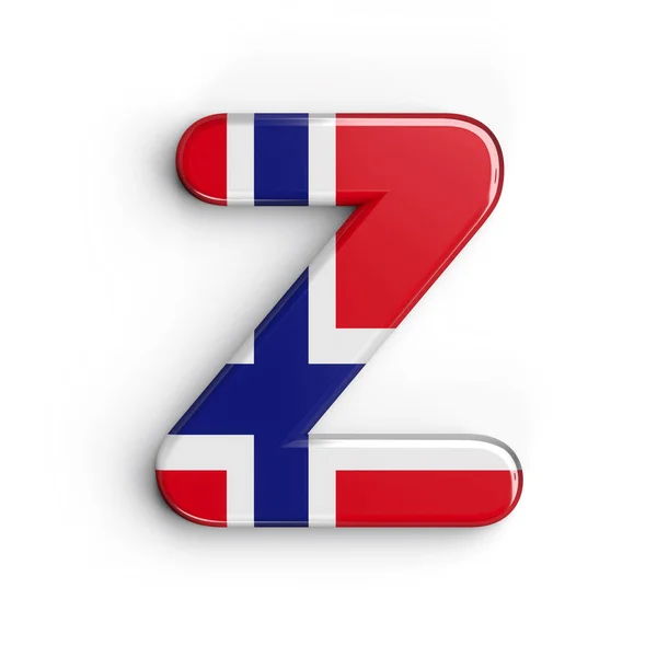 Norway Letter Capital Caratteri Bandiera Norvegese Isolati Sfondo Bianco Questo — Foto Stock