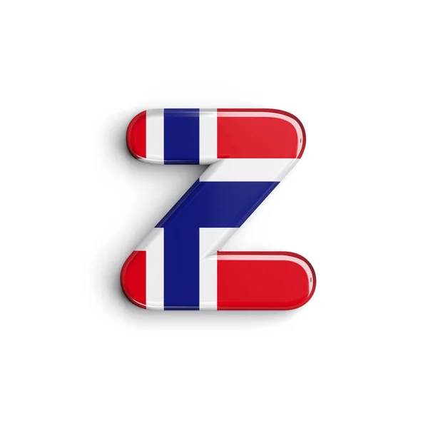 Norvegia Lettera Minuscolo Carattere Bandiera Norvegese Isolato Sfondo Bianco Questo — Foto Stock