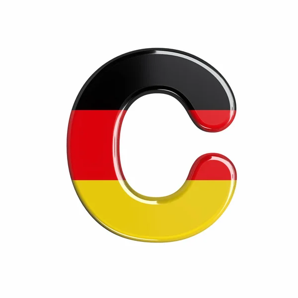 Flaga Niemiec Litera Duże Niemiecki Czcionki Białym Tle Ten Alfabet — Zdjęcie stockowe