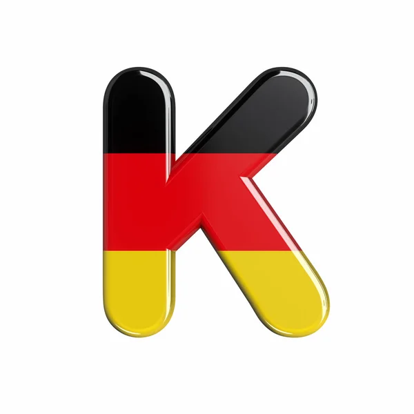 Germany Flag Letter Large German Font Isolated White Background Este — Fotografia de Stock