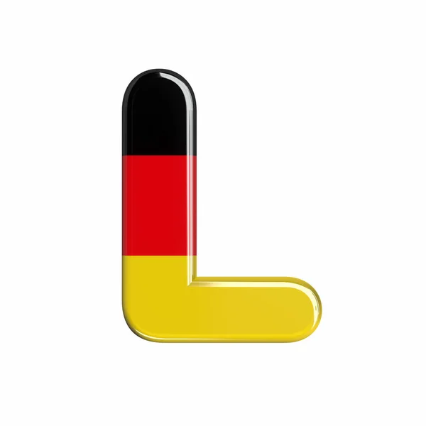 Almanya Bayrağı Beyaz Arka Plan Üzerinde Izole Büyük Alman Yazı — Stok fotoğraf