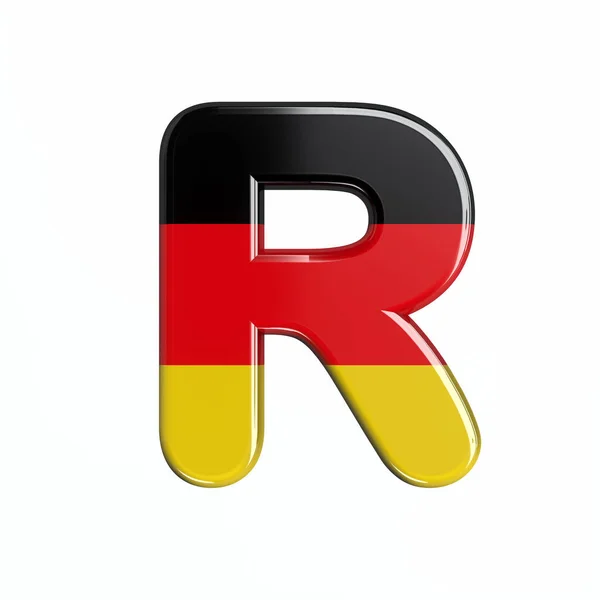 Germany Flag Letter Capital German Font Isolated White Background Este — Fotografia de Stock