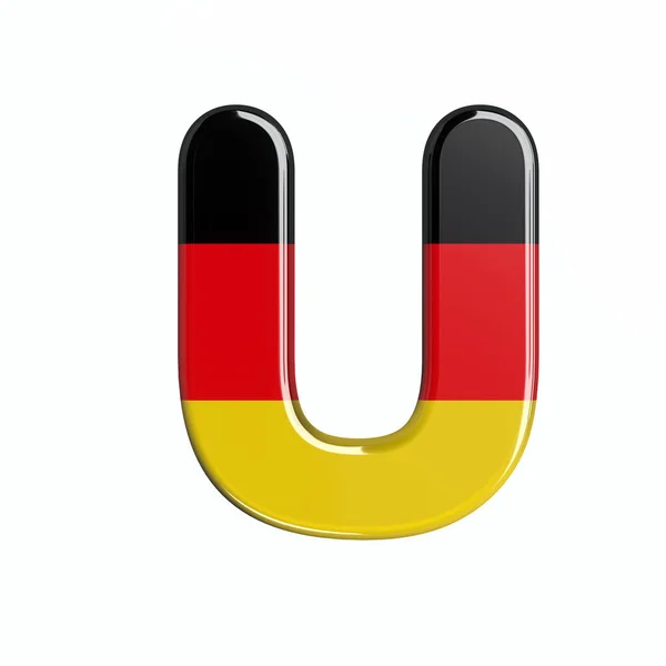 Germany Flag Letter Upper Case German Font Isolated White Background — Fotografia de Stock