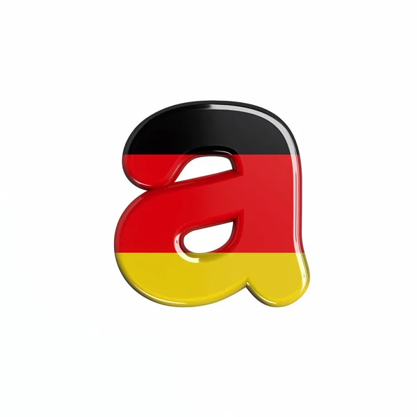 Germany Flag Letter Small German Font Isolated White Background Alphabet — Stock Photo, Image