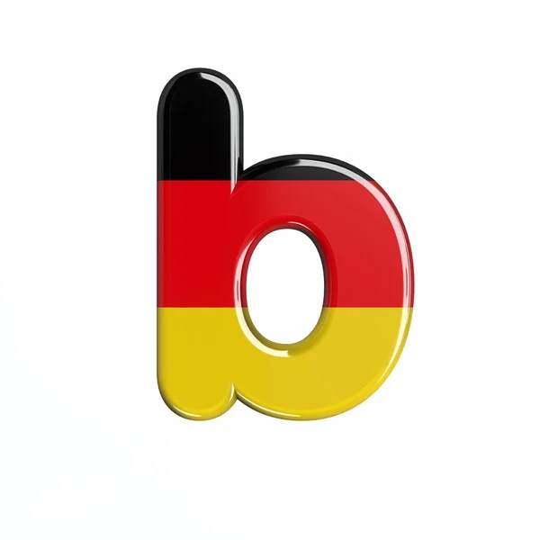 Germany Flag Letter Small German Font Isolated White Background Alphabet — Stock Photo, Image