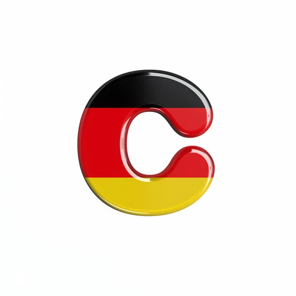 Flaga Niemiec Litera Mały Niemiecki Czcionki Białym Tle Ten Alfabet — Zdjęcie stockowe