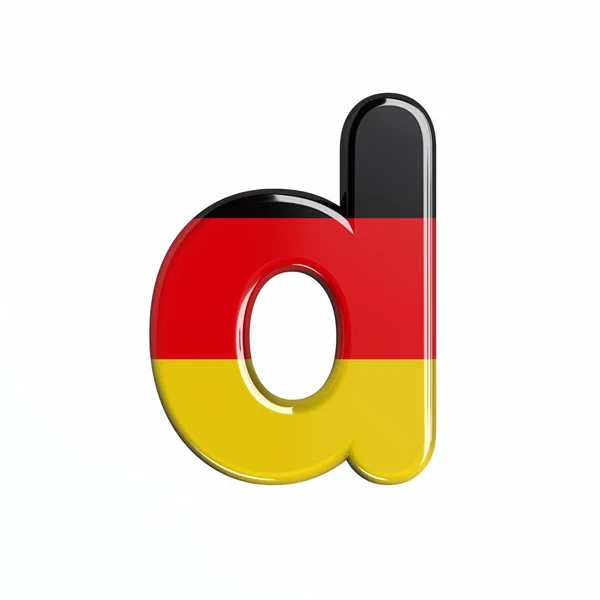 Germany Flag Letter Small German Font Isolated White Background Alphabet — Stock Photo, Image