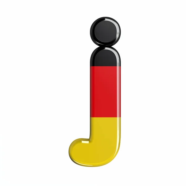 Alemanha Flag Letter Lower Case German Font Isolated White Background — Fotografia de Stock