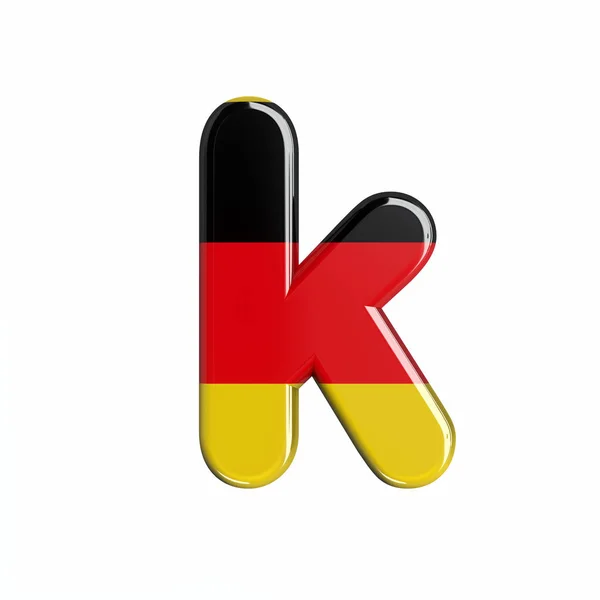 Germany Flag Letter Lower Case German Font Isolated White Background — Fotografia de Stock