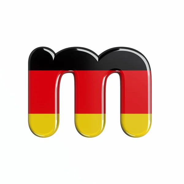 Tyskland Flagga Brev Liten Tyska Teckensnitt Isolerad Vit Bakgrund Detta — Stockfoto