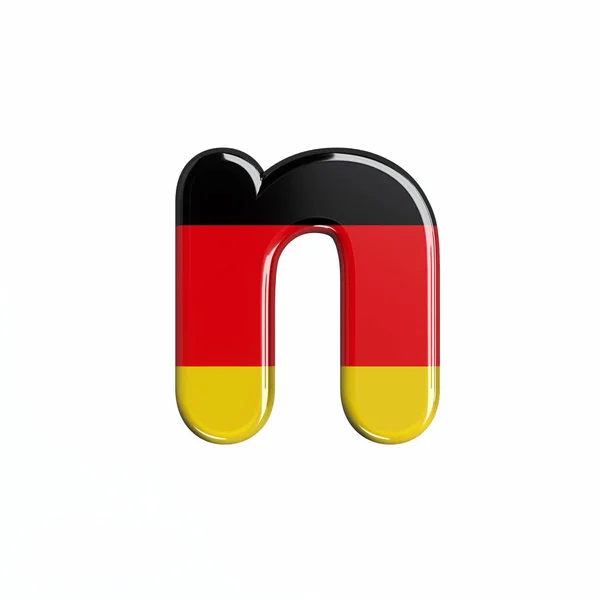Germany Flag Letter Lower Case German Font Isolated White Background — Fotografia de Stock