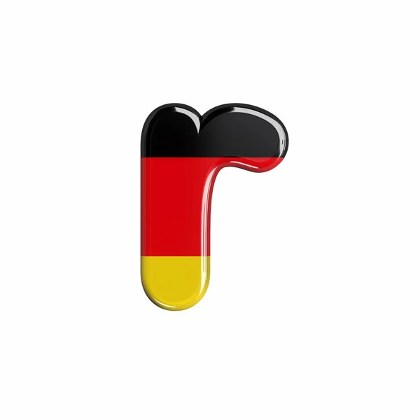 Germany Flag Letter Small German Font Isolated White Background Este — Fotografia de Stock