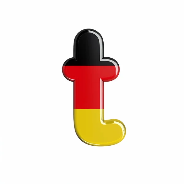 Germany Flag Letter Lower Case German Font Isolated White Background — Stock Photo, Image