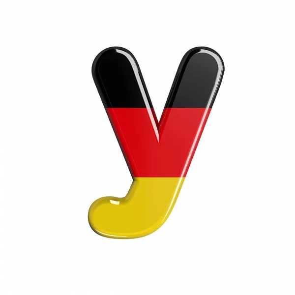 Germany Flag Letter Small German Font Isolated White Background Alphabet — Stock Photo, Image