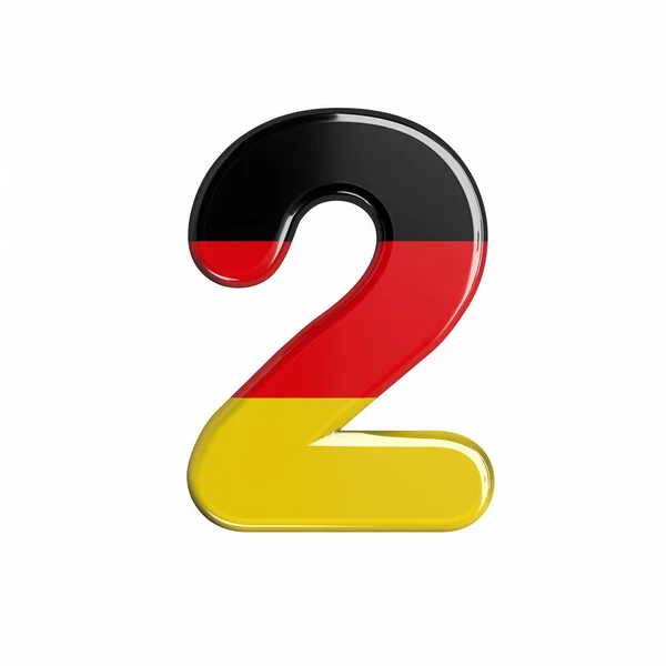 Bandeira Alemanha Número Dígito Alemão Isolado Fundo Branco Este Alfabeto — Fotografia de Stock