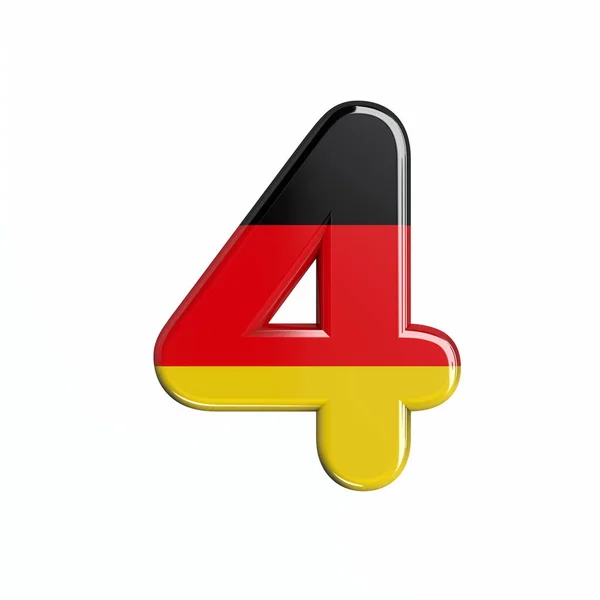 Bandeira Alemanha Número Dígito Alemão Isolado Fundo Branco Este Alfabeto — Fotografia de Stock