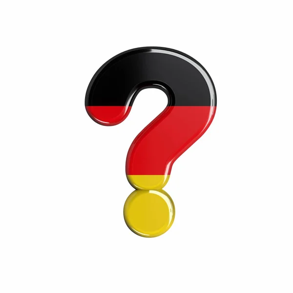 Niemcy Flaga Przesłuchań Punkt Niemiecki Symbol Białym Tle Ten Alfabet — Zdjęcie stockowe
