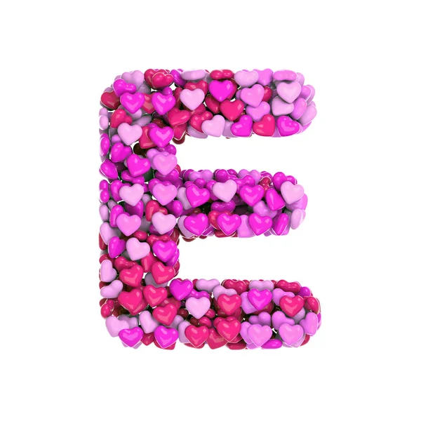 Valentine Letter Grote Hart Lettertype Geïsoleerd Een Witte Achtergrond Dit — Stockfoto