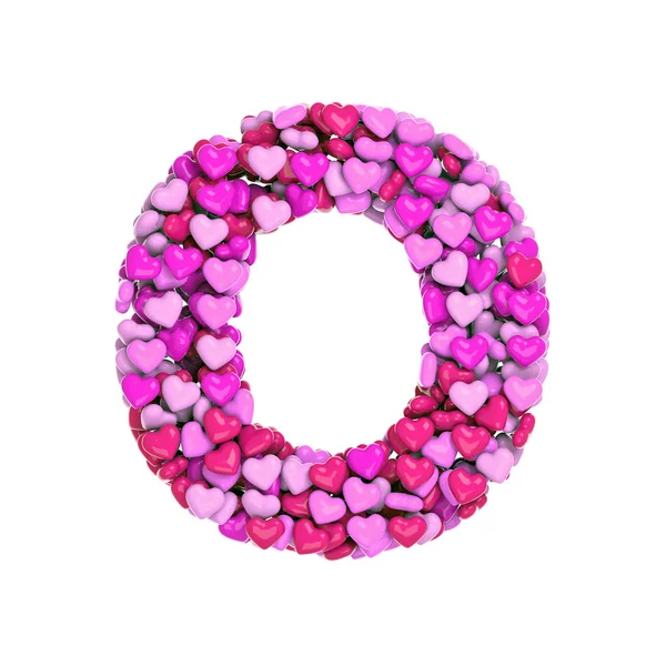 Valentine Letter Capital Heart Font Isolated White Background Este Alfabeto — Fotografia de Stock