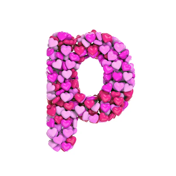 Carta Valentine Pequena Fonte Coração Isolado Fundo Branco Este Alfabeto — Fotografia de Stock
