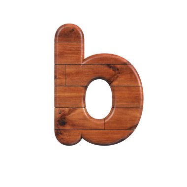 ahşap harf B-alt-Case 3D ahşap tahta yazı tipi-doğa, ekoloji veya dekorasyon ilgili konularda uygun