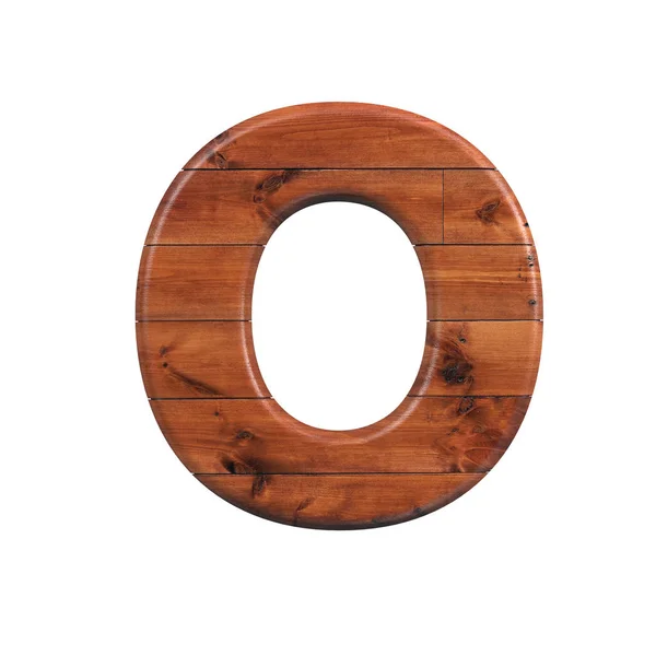 Wood letter O - Large 3d wooden plank font - suitable for nature, ecology or decoration related subjects — Stock Photo, Image