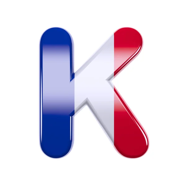 France letter k - capital 3d französische Flaggenschrift - france, paris or democracy concept — Stockfoto