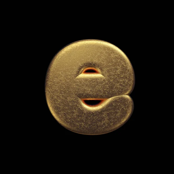 금 글자 E - 저가 의 3 차원 귀금속 글꼴 - 포춘, 비즈니스 또는 럭셔리 관련 주제에 적합하다 — 스톡 사진