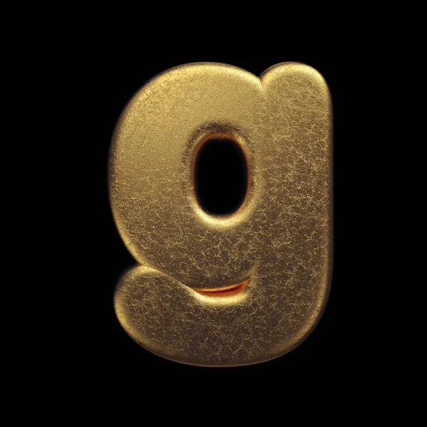 Gold letter G - Small 3d precious metal font - Suitable for fortune, business or luxury related subjects — Stock Photo, Image