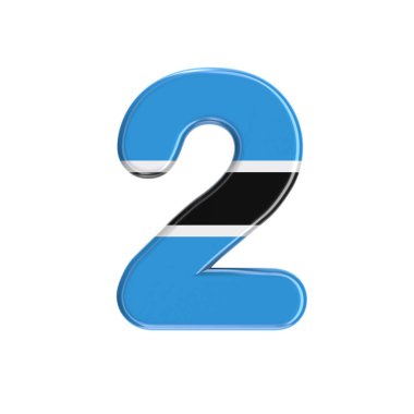 Botsvana bayrak sayısı 2 - 3d Batswana rakam - Uygun Afrika, Gaborone veya siyaset ile ilgili konular için