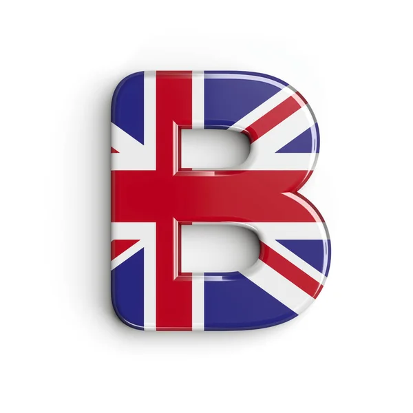 Egyesült Királyság letter B - Upper-case 3d british font - United Kingdom, London vagy brexit concept — Stock Fotó