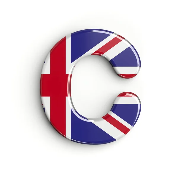 Birleşik Krallık harfi C - Büyük harf 3d İngiliz yazı tipi - Birleşik Krallık, Londra veya brexit kavramı — Stok fotoğraf