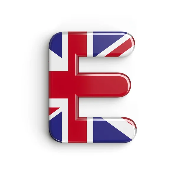 Wielka Brytania litera E - Capital 3d british font - United Kingdom, London or brexit concept — Zdjęcie stockowe