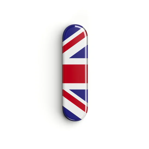 英国信件I -资本3d英国字体-英国、伦敦或英国退欧概念 — 图库照片