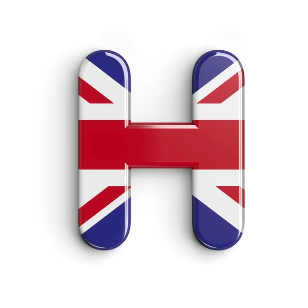 Egyesült Királyság levél H - Upper-case 3d british font - United Kingdom, London or brexit concept — Stock Fotó