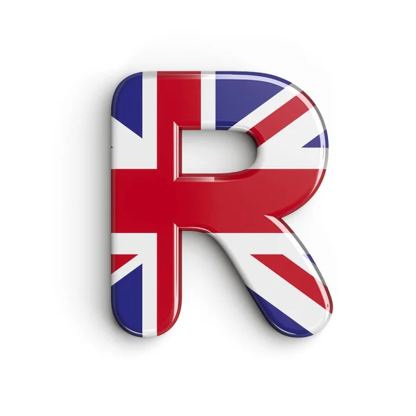 Egyesült Királyság levél R - Uppercase 3d british font - United Kingdom, London or brexit concept — Stock Fotó