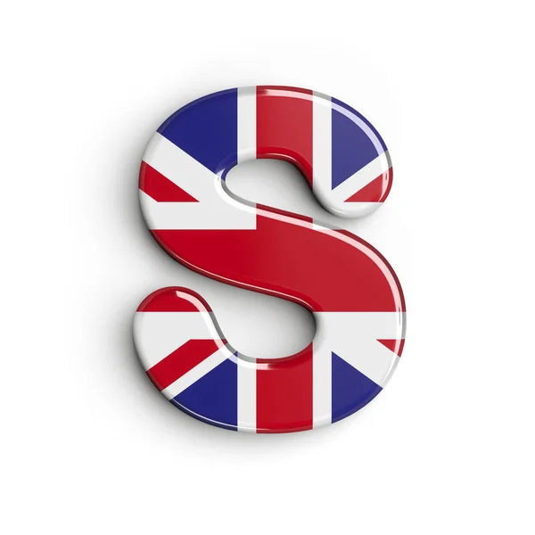 Spojené království písmeno S - Uppercase 3d britské písmo - Velká Británie, Londýn nebo koncept brexitu — Stock fotografie
