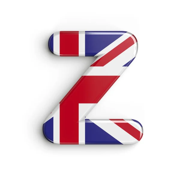 United kingdom letter Z - Upper-case 3d british font - United Kingdom, London or brexit concept — Stock Photo, Image
