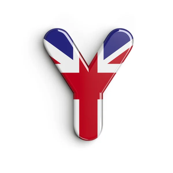 Egyesült Királyság letter Y - Capital 3d british font - United Kingdom, London or brexit concept — Stock Fotó