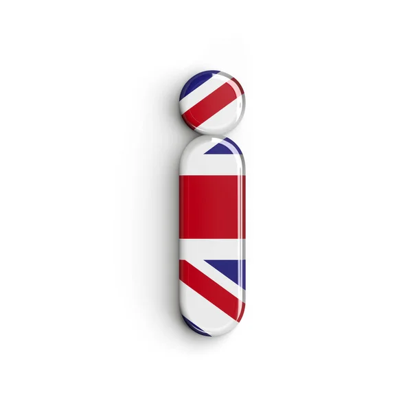 United Kingdom letter I - Small 3d british font - United Kingdom, London vagy brexit — Stock Fotó