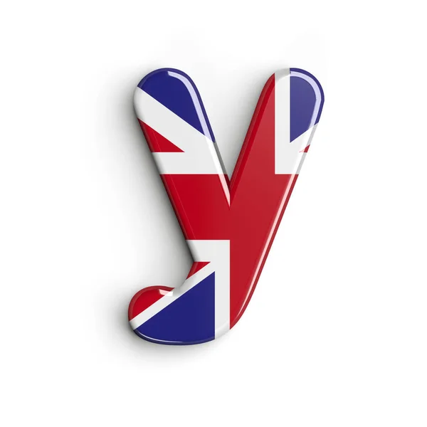 United Kingdom letter Y - Small 3d british font - Велика Британія, Лондон або концепція Brexit — стокове фото