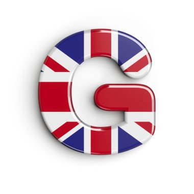 Birleşik Krallık harfi G - Büyük harf 3d İngiliz yazı tipi - Birleşik Krallık, Londra veya brexit kavramı