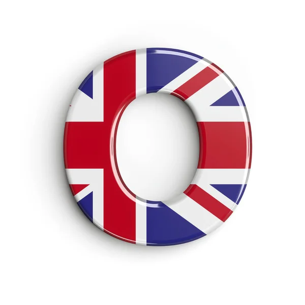 Birleşik Krallık harfi O - Büyük 3d İngiliz yazı tipi - Birleşik Krallık, Londra veya brexit kavramı — Stok fotoğraf