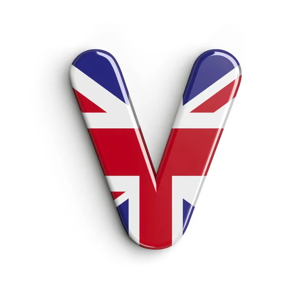 United Kingdom letter V - Upper-case 3d britské písmo - Spojené království, Londýn nebo koncept brexitu — Stock fotografie